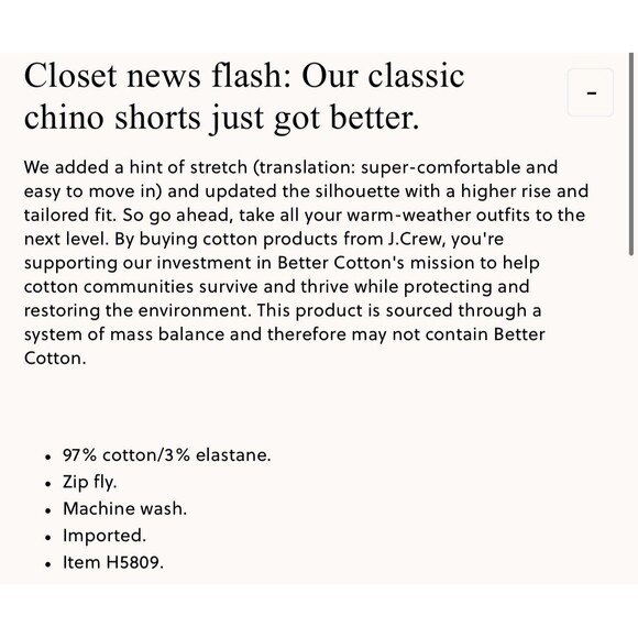 J.CREW 7" Stretch Chino Short Size 14 Khaki NEW Preppy Casual Classic H5809 - Picture 11 of 11